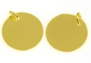 Pendant, coin, for engraving, gold-plated 925 silver, 22mm - x1