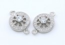 Link disc, argint 925 placat cu rodiu, 15.5mm - x1