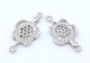 Link broscuta pretioasa, argint 925 placat cu rodiu, 20mm - x1