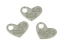 Tag inimioara, argint 925 placat cu rodiu, 7mm - x1