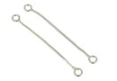 Link, snake, rhodium-plated 925 silver, 25mm - x1