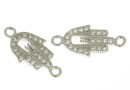 Link, Fatima's hand, rhodium-plated 925 silver, 17mm - x1