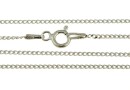 Lant argint 925 placat cu rodiu, zale plate, 45cm - x1