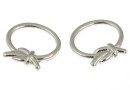 Link, oval, rhodium-plated 925 silver, 12mm - x1