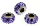 Swarovski, becharmed pave tanzanite, 12mm - x1