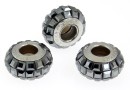 Swarovski, becharmed pave jet hematite, 12mm - x1