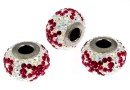 Swarovski, becharmed pave ruby, 14.5mm - x1