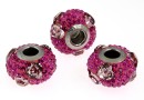 Swarovski, becharmed pave fuchsia, 14.5mm - x1