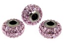Swarovski, becharmed pave light amethyst, 15mm - x1