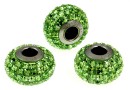 Swarovski, becharmed pave peridot, 15mm - x1