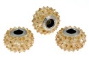 Swarovski, becharmed pave golden shadow, 15.5mm - x1