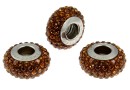 Swarovski, becharmed pave topaz, 13.5mm - x1