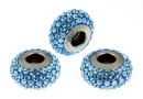 Swarovski, becharmed pave aquamarine, 13.5mm - x1