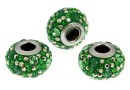 Swarovski, becharmed pave peridot, 14.5mm - x1