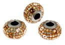 Swarovski, becharmed pave topaz, 14.5mm - x1