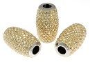 Swarovski, becharmed pave golden shadow, 22mm - x1