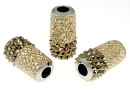 Swarovski, becharmed pave metallic light gold, 22mm - x1