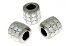 Swarovski, becharmed pave mettalics silver brushed, 9.5mm - x1