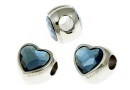 Swarovski, becharmed heart, denim blue, 14mm - x1