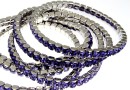 Bratara Swarovski 4428 tanzanite  5mm, placata cu rodiu, 18cm - x1