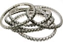 Bratara Swarovski 4428 black diamond  5mm, placata cu rodiu, 18cm - x1