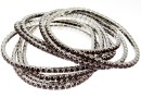 1088 Swarovski 4mm garnet bracelet, rhodium plated, 18 cm - x1