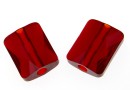Swarovski, margele Mini rectangle, siam, 10x8mm - x2