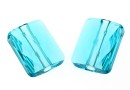 Swarovski, margele Mini rectangle, light turquoise, 8x6mm - x2