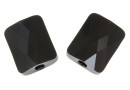 Swarovski, margele Mini rectangle, jet, 8x6mm - x2