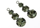 Swarovski, pandantiv pl. cu rodiu negru, Gun is hot, 24mm - x2