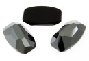 Swarovski, cabochon Organic, jet hematite , 8x5mm - x1