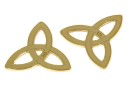 Link simbol Triquetra, argint 925 placat aur, 11.5mm - x1
