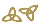 Link, Triquetra symbol, gold-plated 925 silver, 11.5mm - x1