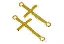 Link cruce, argint 925 placat aur, 18.5mm - x1