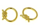 Link, oval, gold-plated 925 silver, 12mm - x1