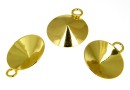 Pendant base, gold-plated 925 silver, rivoli 12mm - x1