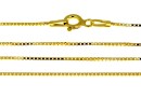 Chain, gold-plated 925 silver, box model, 45cm - x1