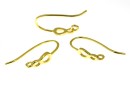 Earring findings, infinity, stylized, gold-plated 925 silver - x1pair