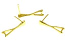 Tortite cercei argint 925 placat cu aur, 12mm - x1per