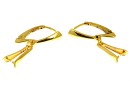 Earring findings, click, gold-plated 925 silver, 26mm - x1pair