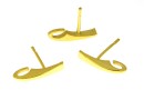 Tortite cercei argint 925 placat cu aur, 12mm - x1per