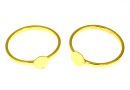 Ring base, gold-plated 925 silver, cabochon 6mm, inside 16.7mm - x1
