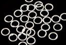 Jump rings, rhodium-plated 925 silver, 3x0.5mm - x10