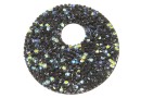 Swarovski, pand. fine rocks, black crystal AB, 40mm - x1