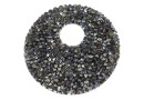 Swarovski, pand. fine rocks, black silver shade, 40mm - x1