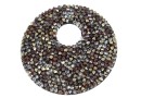 Swarovski, pand. fine rocks, black red magma met. gold, 40mm - x1