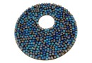 Swarovski, pand. fine rocks, bermuda blue matt, 40mm - x1