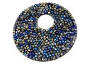 Swarovski, pand. fine rocks, berm. blue mettalic gold, 40mm - x1