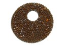 Swarovski, pand. fine rocks, black tangerine, 40mm - x1