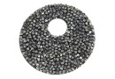 Swarovski, pand. fine rocks, black mettalic silver, 40mm - x1